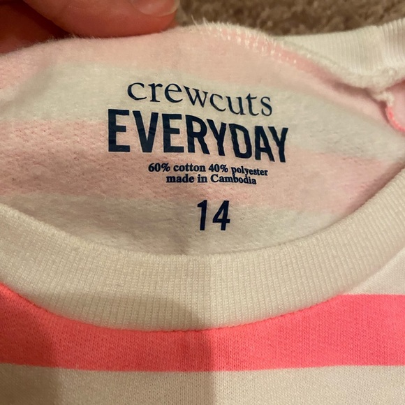 🤍Crewcuts cute neon pink and white sequin reversible sweatshirt💕 - Picture 5 of 5